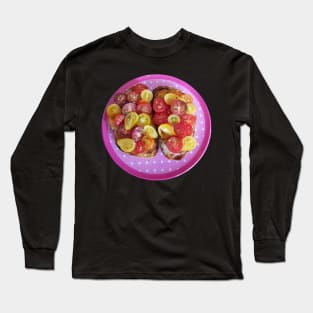 Tomato Pink Plate Long Sleeve T-Shirt